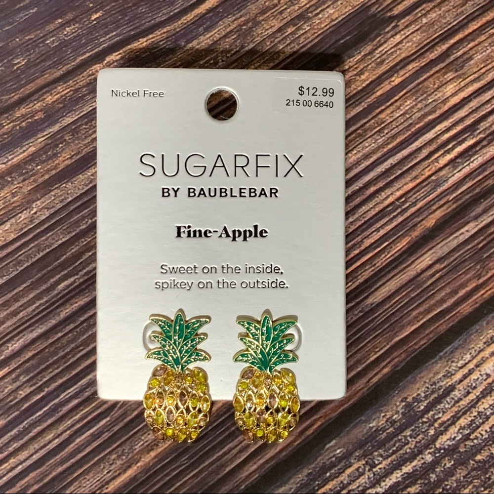 SUGARFIX by BaubleBar Crystal Pineapple Drop Earrings